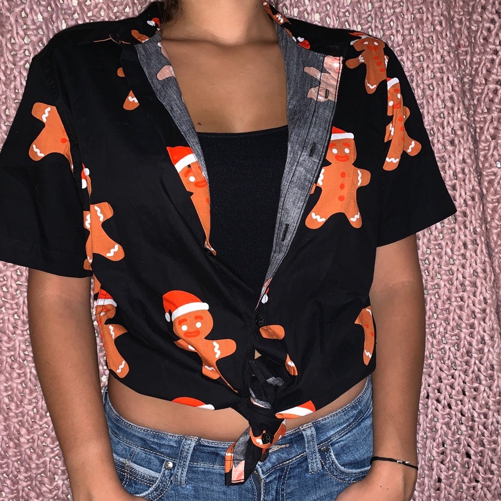 Gingerbread button down - Picture 2 of 4